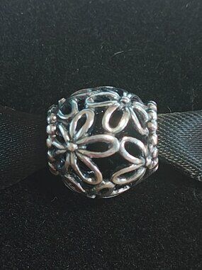 Authentic Pandora Wildflower Walk Charm – 790890 Sterling Silver (Retired)